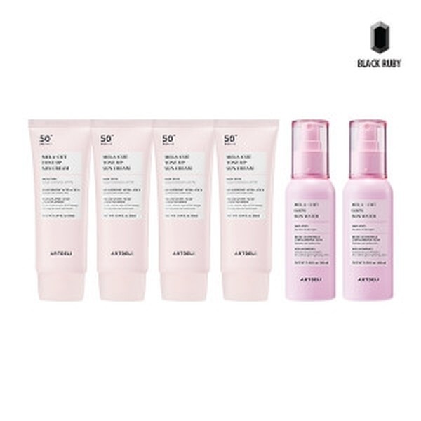 아트델리 멜라 컷 톤업 선크림 50ml 4개 + 선워터 100ml 2개